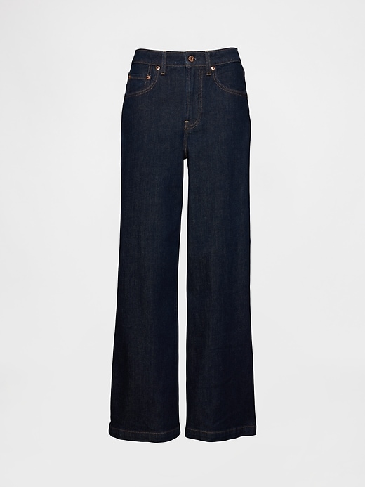 Curvy High Rise Stride Wide-Leg Jeans