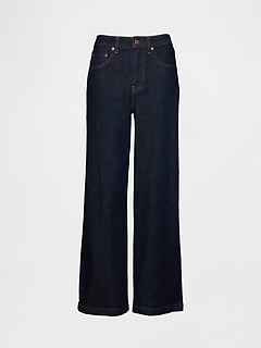 Curvy High Rise Stride Wide-Leg Jeans
