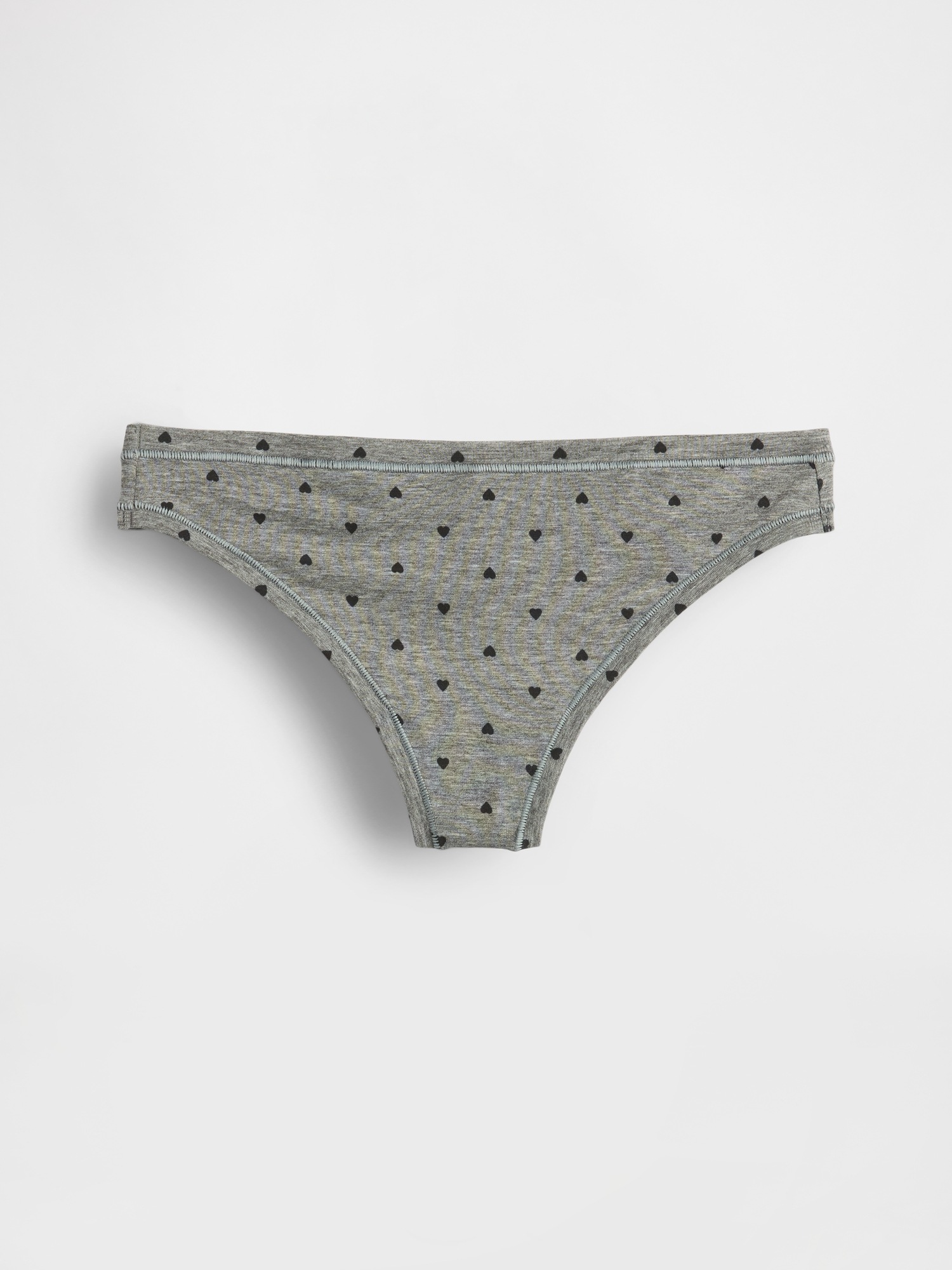 Breathe Thong - Grey Hearts