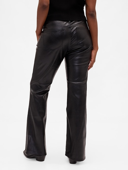 Image number 6 showing, Low Rise Recycled Vegan Leather Long & Lean Pants