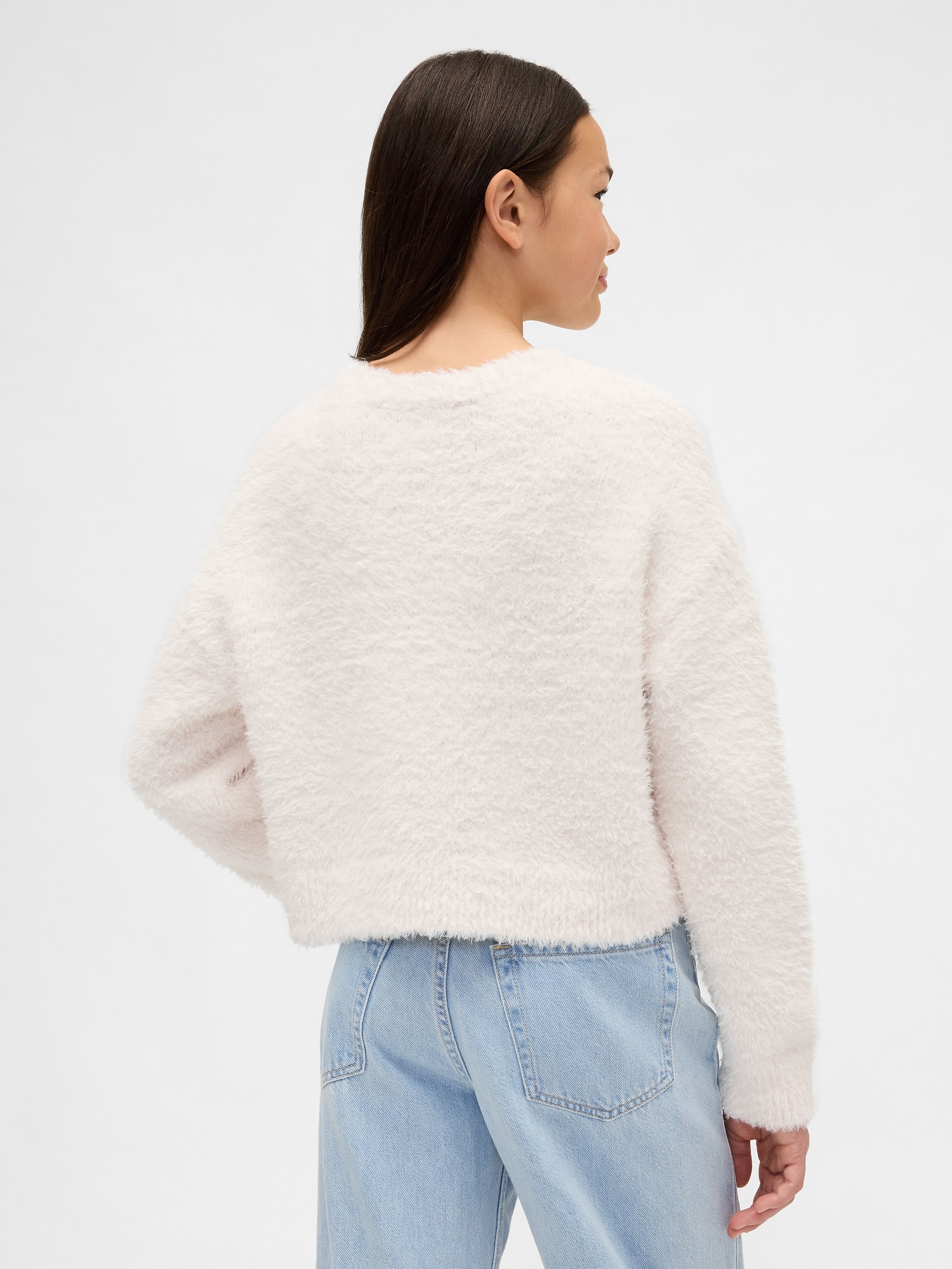 Kids Eyelash Crewneck Sweater