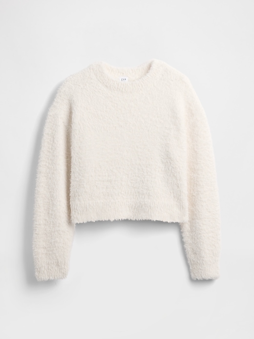 Image number 2 showing, Kids Eyelash Crewneck Sweater