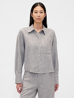 Linen-Cotton Oversized Shirt