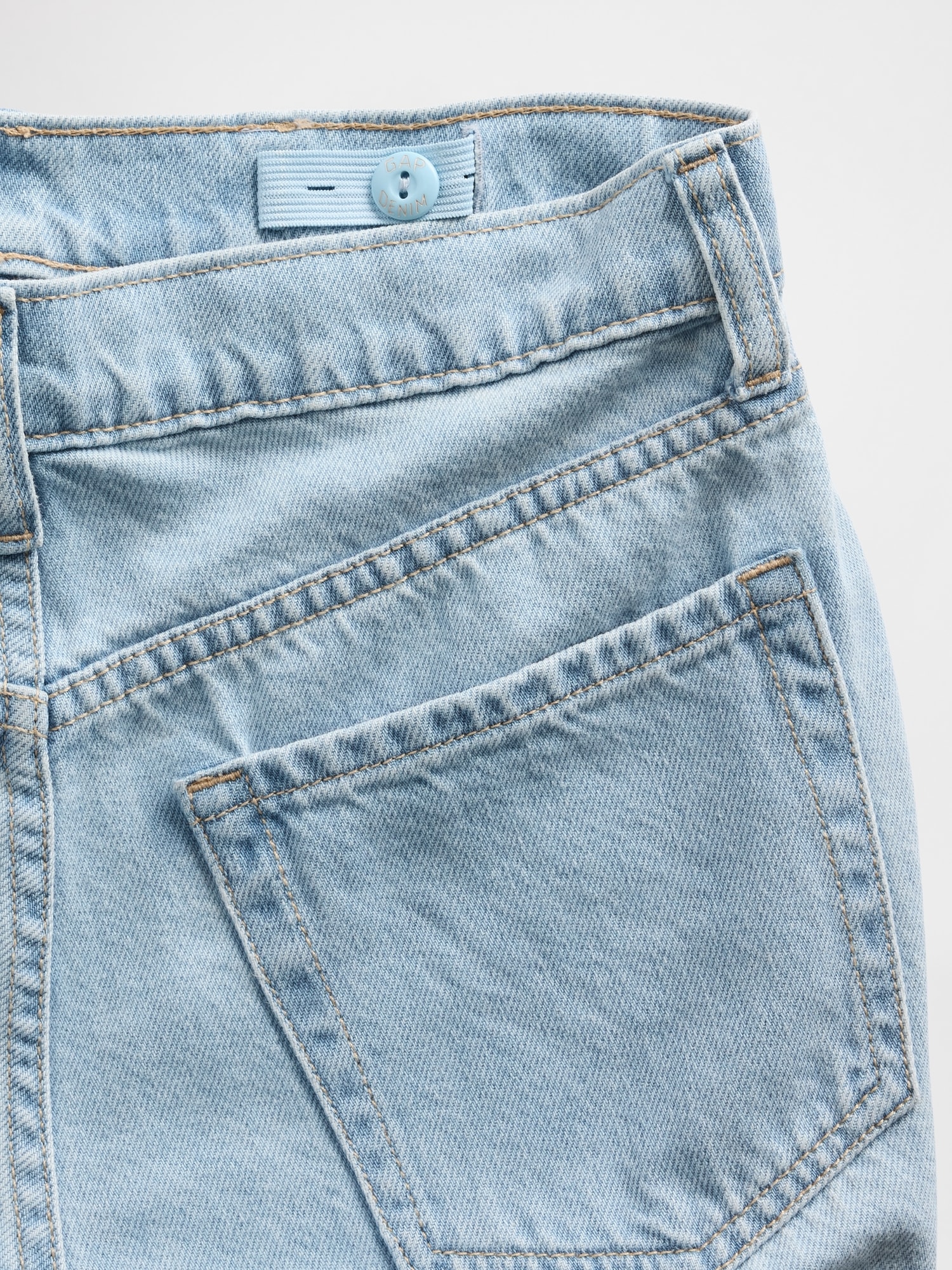 Kids Low Rise Stride Rhinestone Wide-Leg Jeans