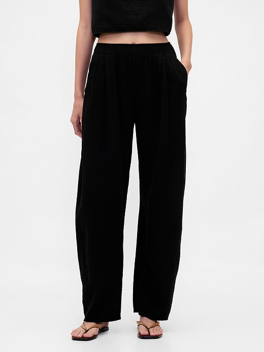 Image number 2 showing, Cotton Gauze Easy Barrel Pants