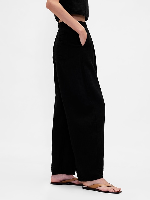 Image number 3 showing, Cotton Gauze Easy Barrel Pants
