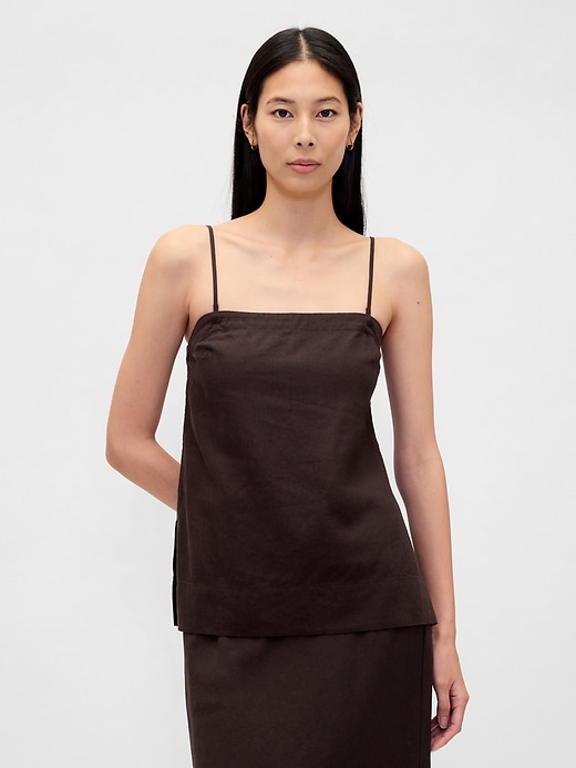 Image number 1 showing, Linen-Blend Cami