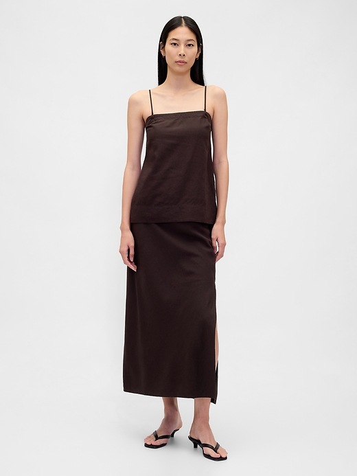 Image number 2 showing, Linen-Blend Cami
