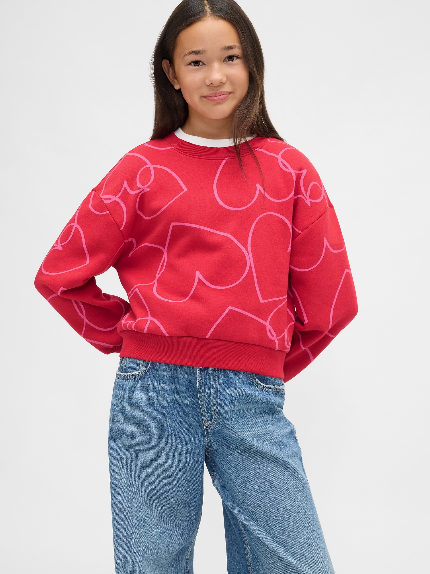 Kids VintageSoft Dolman Sweatshirt - Modern Red