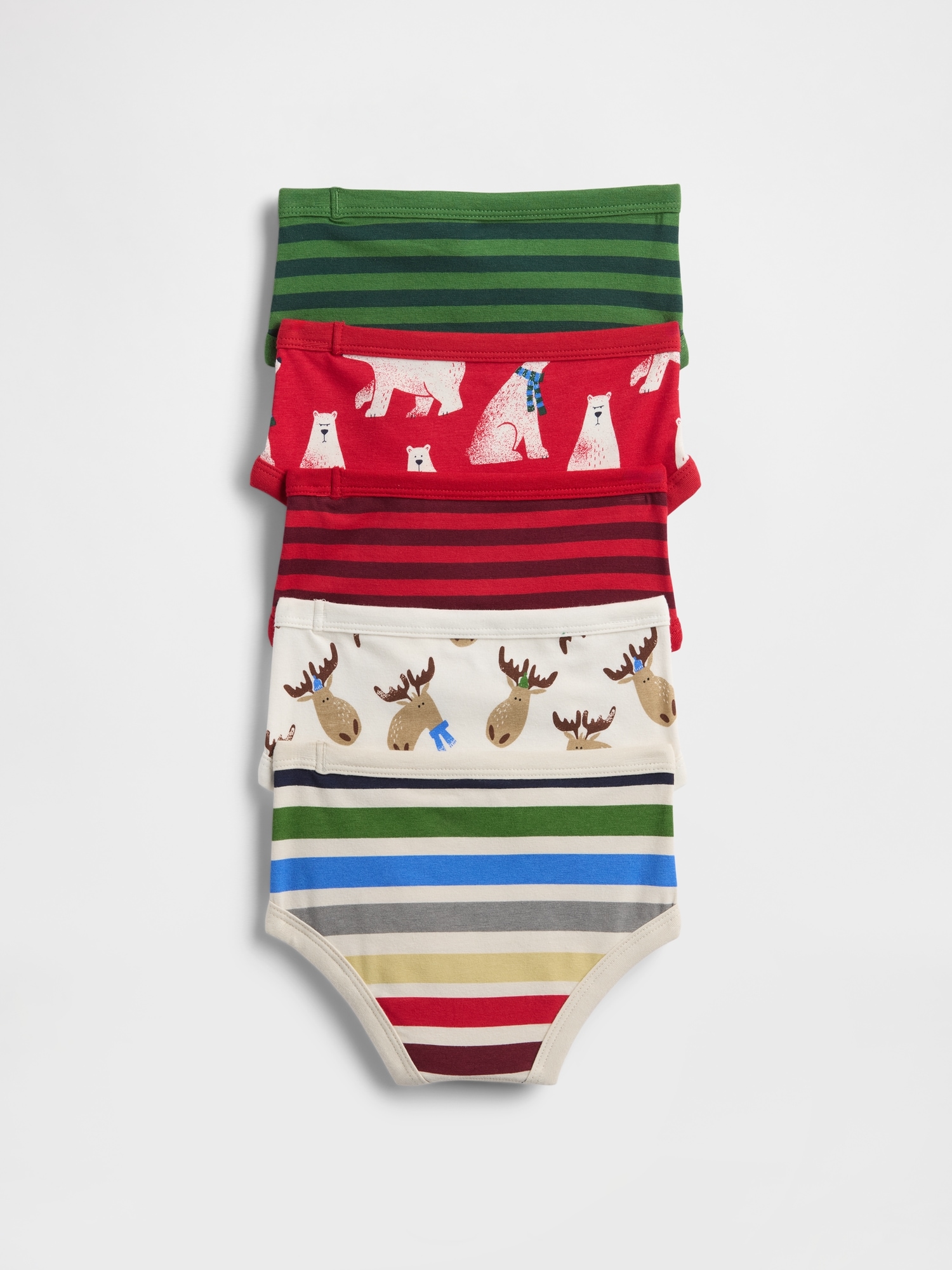 Organic Stretch Cotton Toddler Briefs (5-Pack)