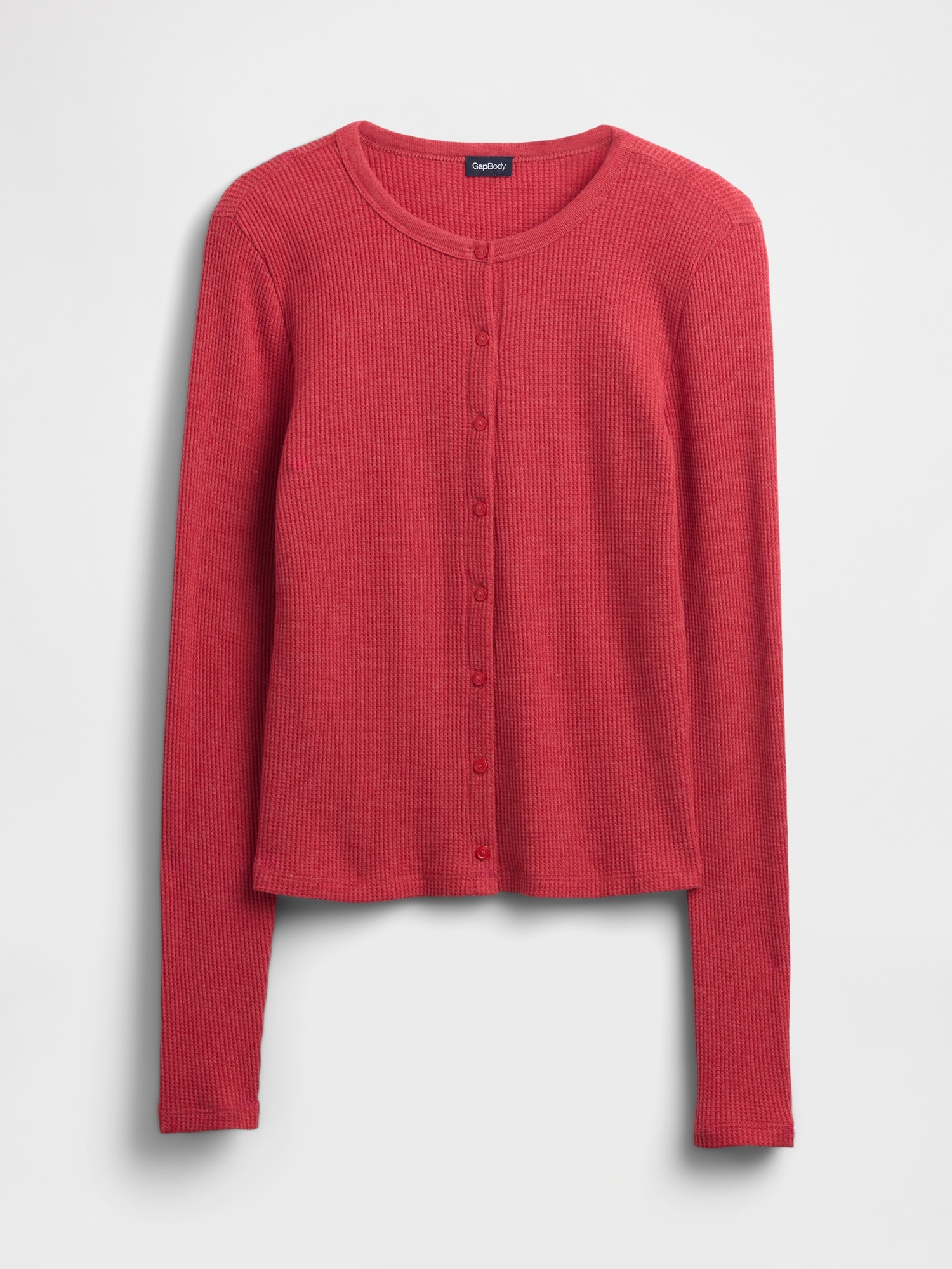 Waffle PJ Cardigan - Modern Red
