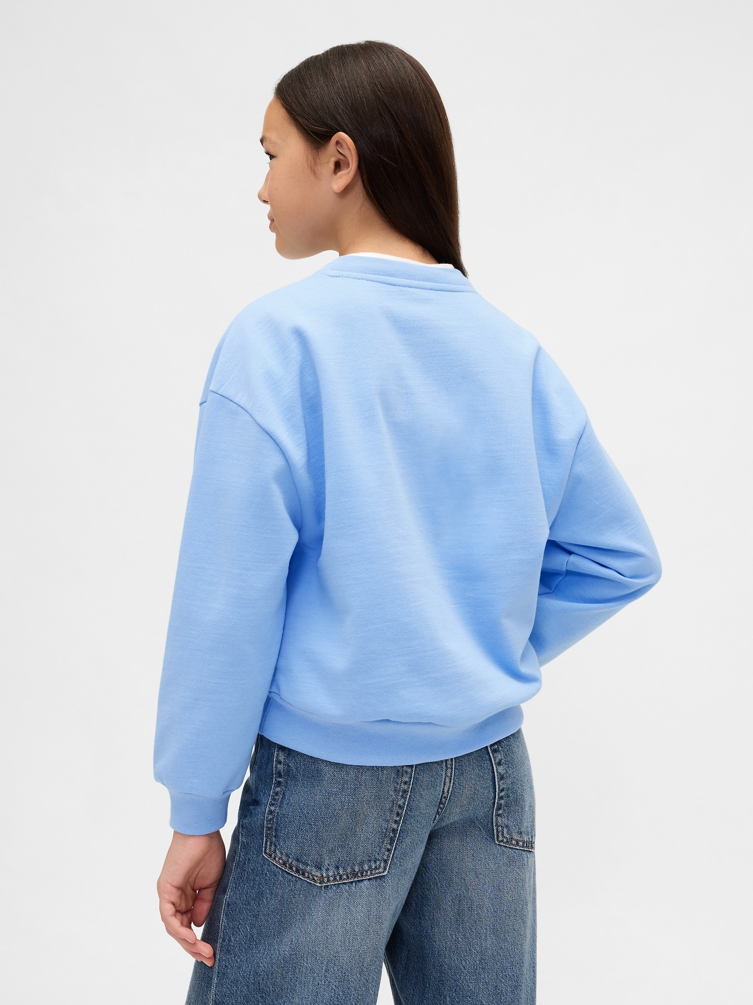 Детские толстовки Gap VintageSoft Squishmallow Logo, цвет: Синий — фото 3