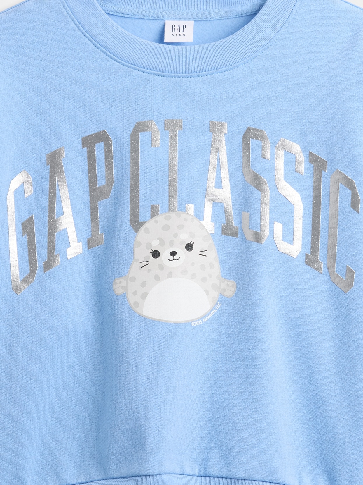 Детские толстовки Gap VintageSoft Squishmallow Logo, цвет: Синий — фото 5