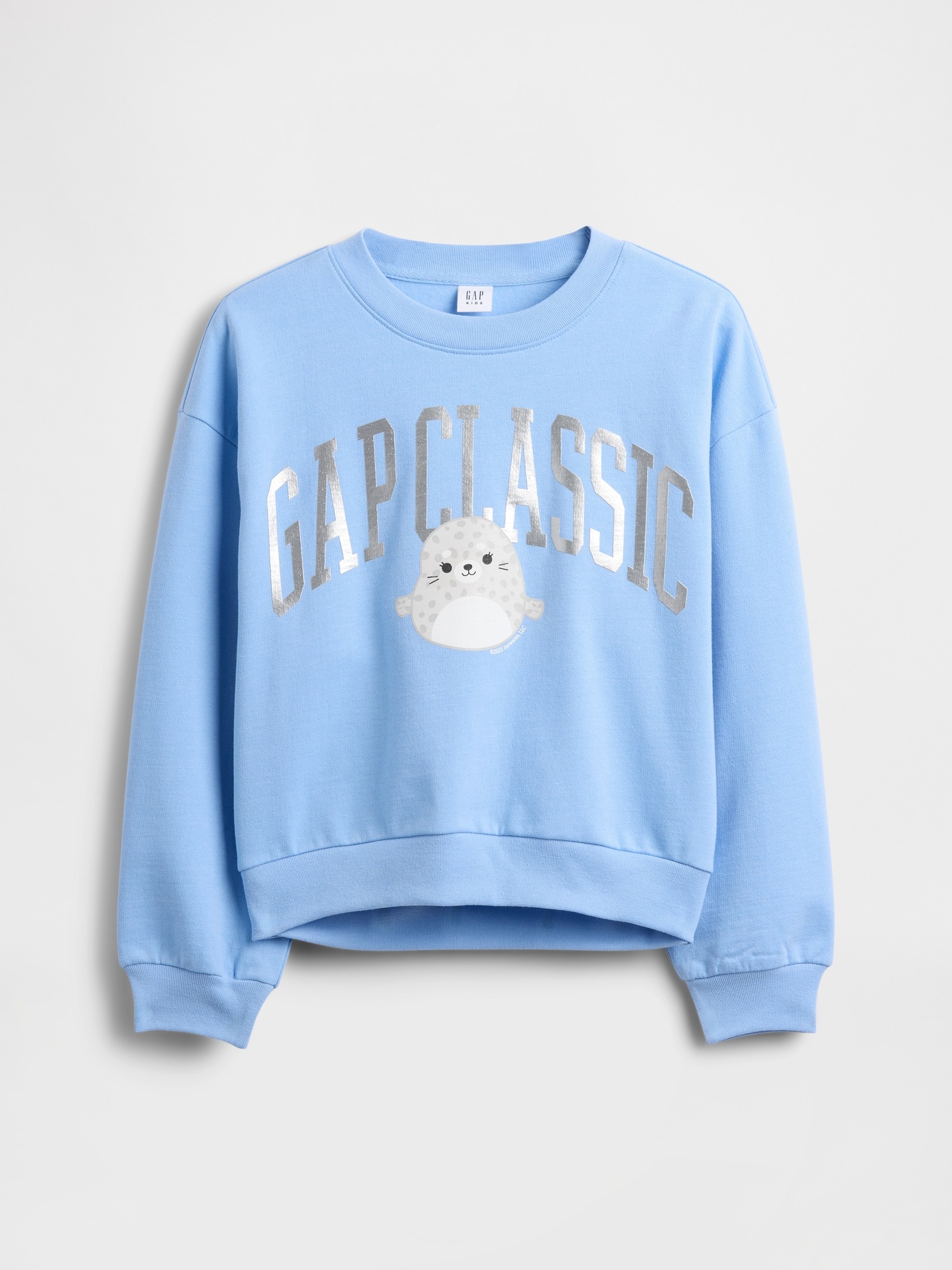 Детские толстовки Gap VintageSoft Squishmallow Logo, цвет: Синий — фото 2