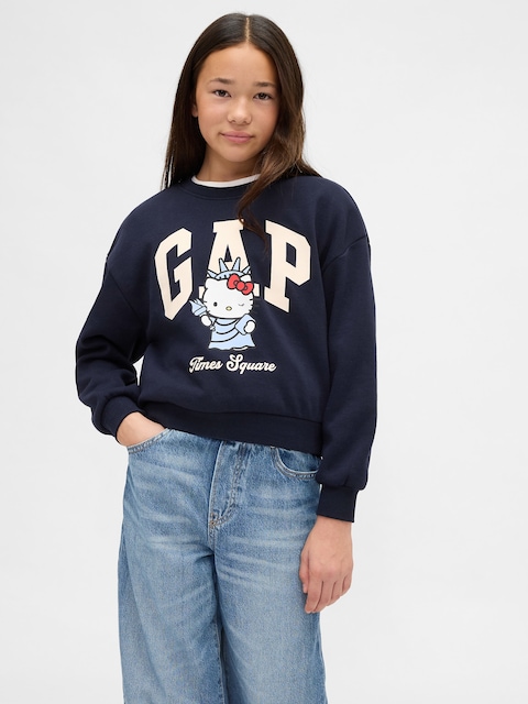 Kids VintageSoft Hello Kitty Logo Sweatshirt
