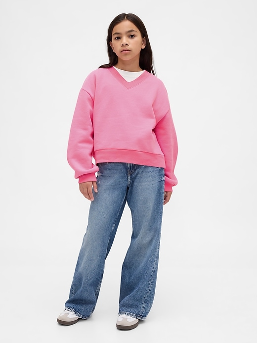 Image number 4 showing, Kids VintageSoft Relaxed V-Neck Sweatshirt