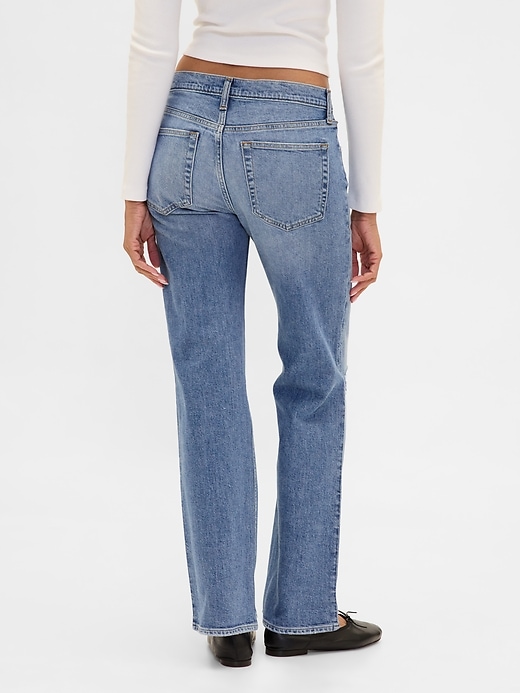 Image number 4 showing, Mid Rise Relaxed Straight Jeans