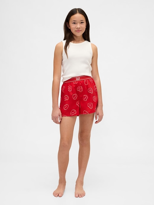 Kids Recycled Flannel PJ Boxer Shorts