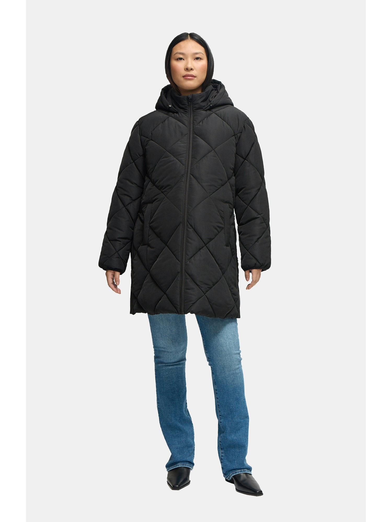 Ingrid and Isabel Maternity Parka With Removable Baby Carrier Insert - Black