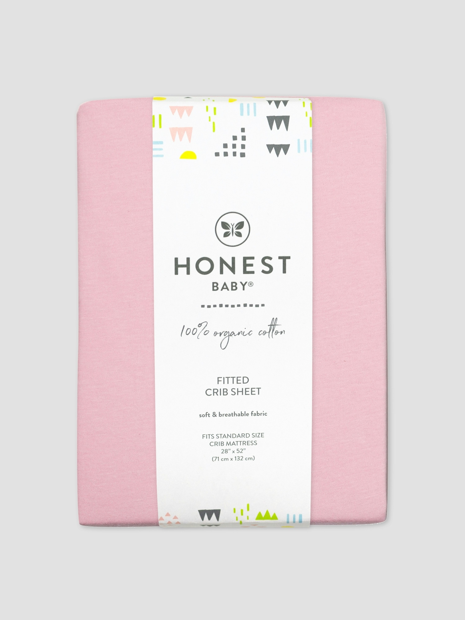 Honest Baby Clothing Organic Cotton Fitted Crib Sheet - Pink