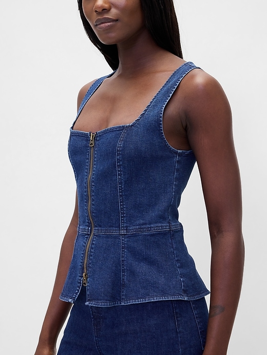 Denim Zip Vest