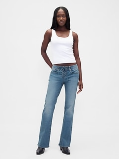 Low Rise Lace-Up Long & Lean Jeans