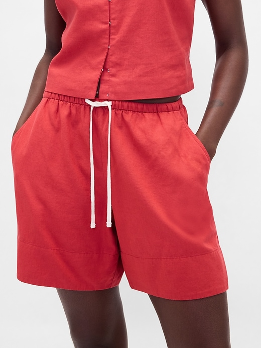 Image number 5 showing, Linen-Blend Easy Shorts