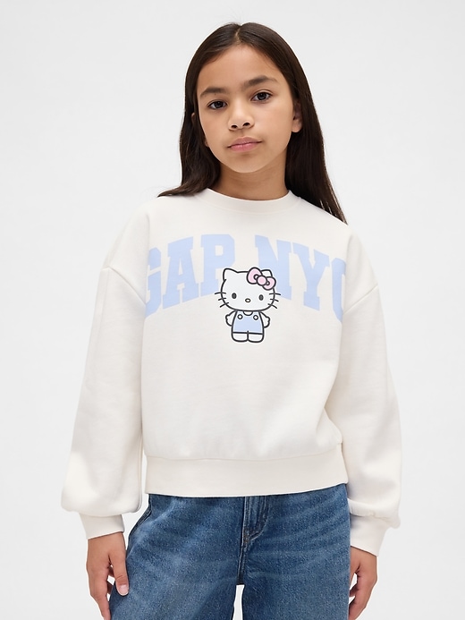 Image number 1 showing, Kids VintageSoft Hello Kitty Logo Sweatshirt
