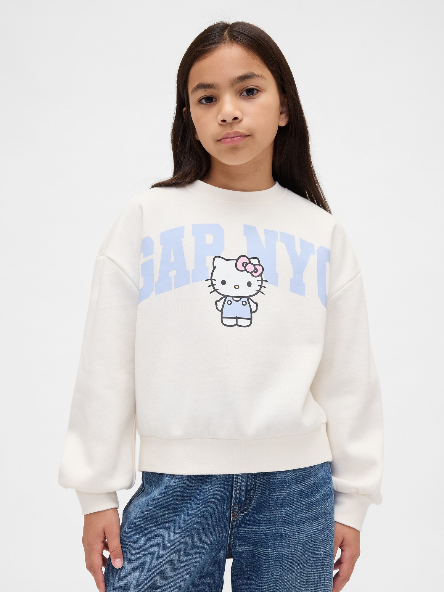 Kids VintageSoft Hello Kitty Logo Sweatshirt