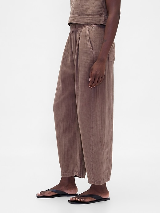 Image number 3 showing, Cotton Gauze Easy Barrel Pants