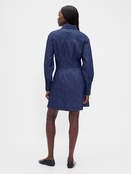 Image number 2 showing, Pleated Mini Shirtdress