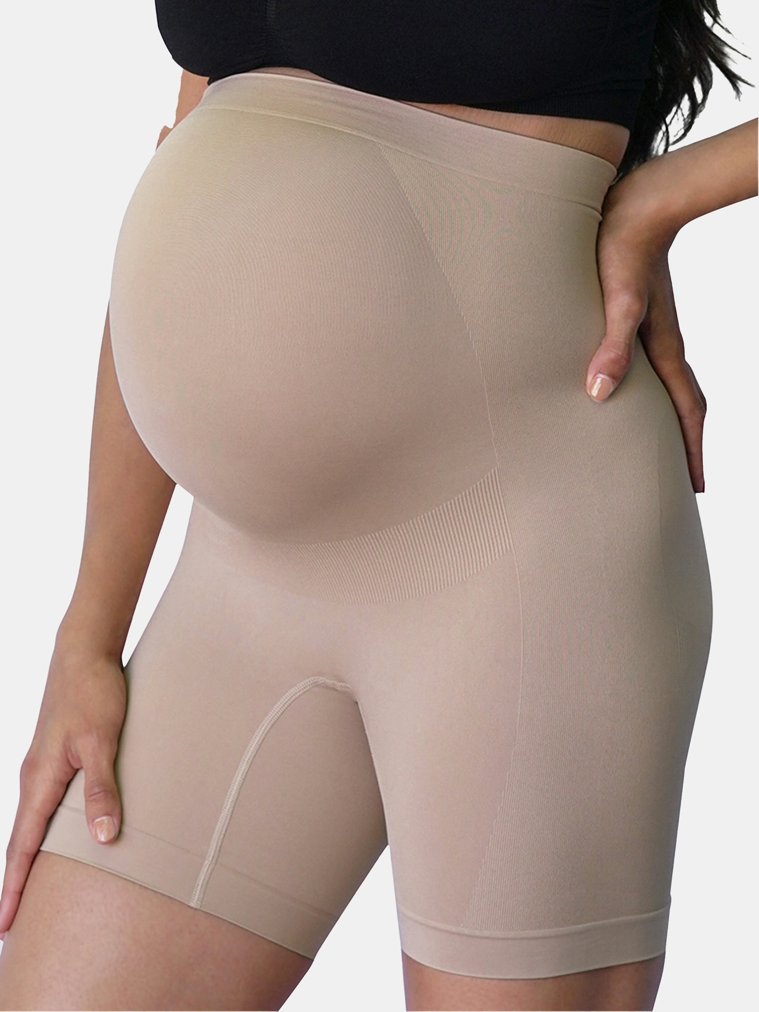 Ingrid and Isabel Maternity Shapewear Shortie - Beige