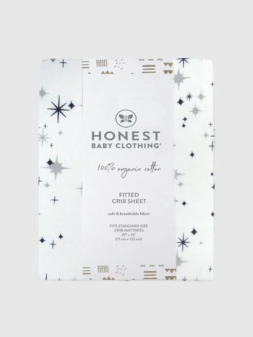 Image number 1 showing, Honest Baby Clothing Organic Cotton Fitted Crib Sheet