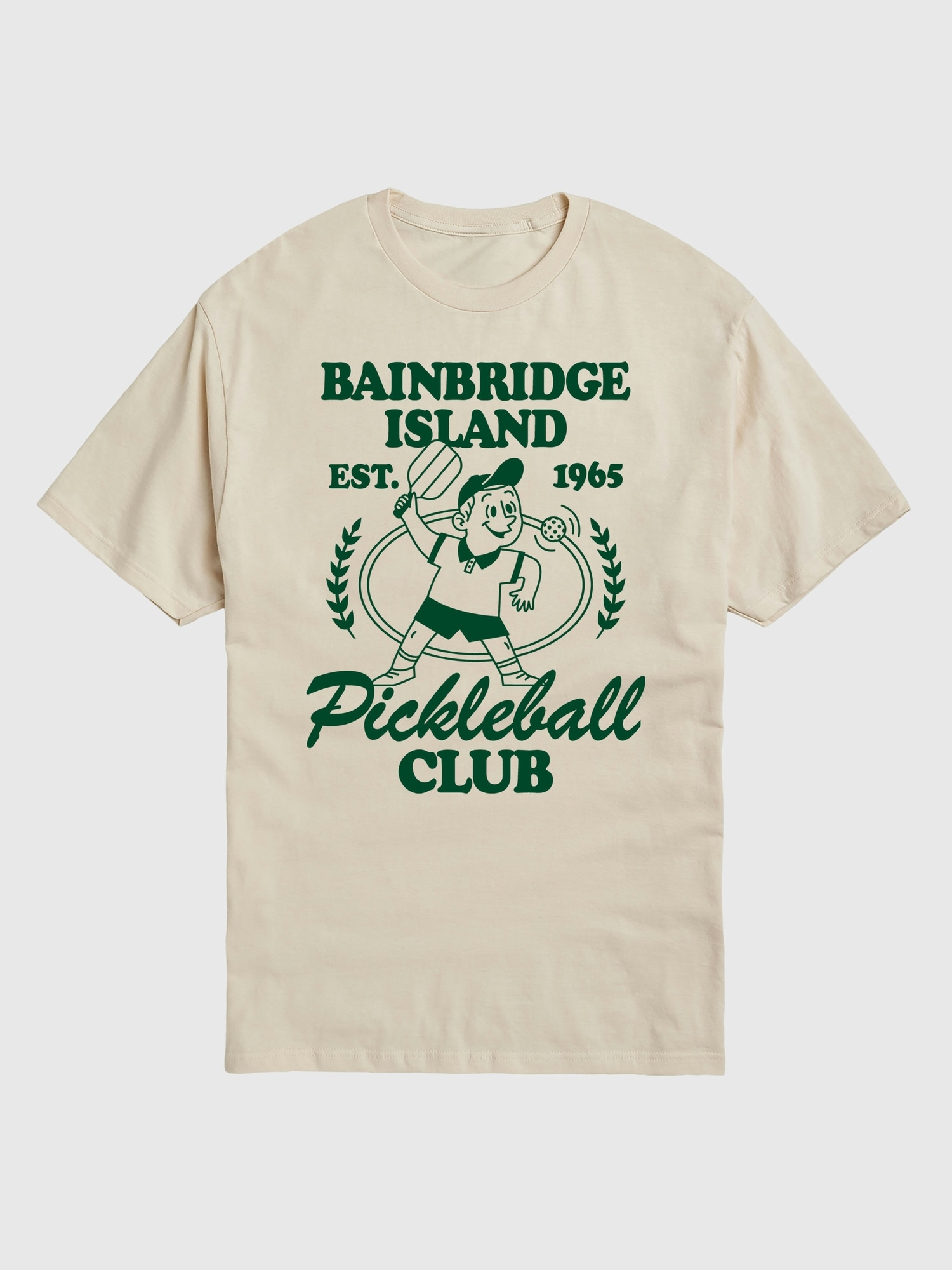 Pickleball Club Short Sleeve Graphic Tee - Cream