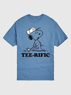 Peanuts Teerific Golfing Snoopy Short Sleeve Graphic Tee