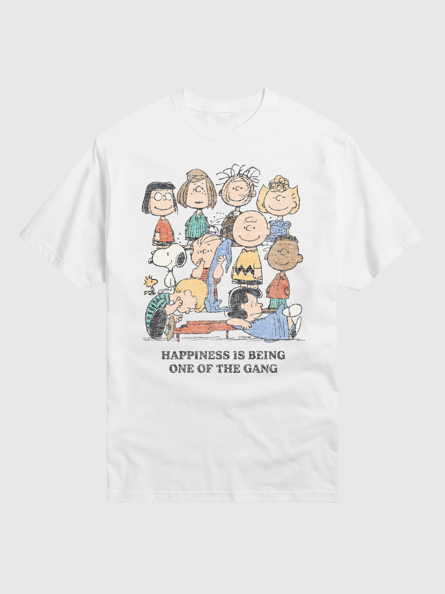 Peanuts One Of The Gang Short Sleeve T-Shirt - White