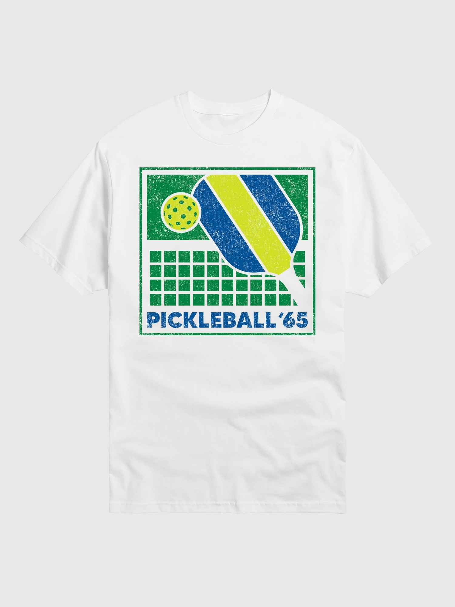 Pickleball 65 Short Sleeve Graphic Tee - White