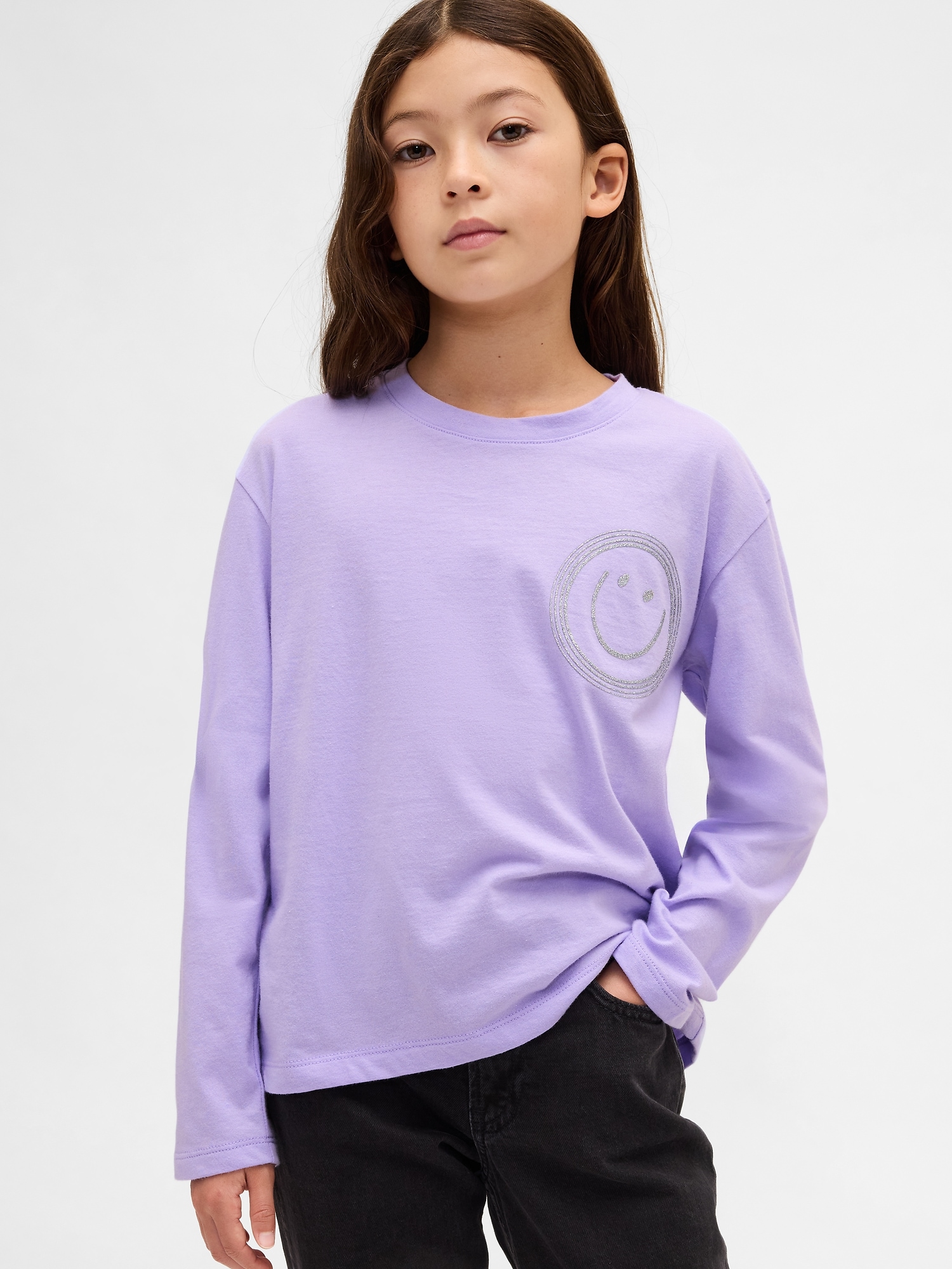 Kids Relaxed Graphic T-Shirt - Purple Lotus
