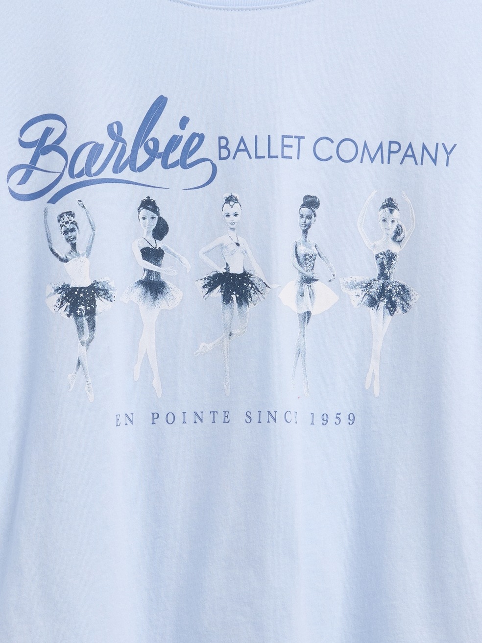 Детская футболка Gap Barbie Oversized Graphic, цвет: Синий — фото 4