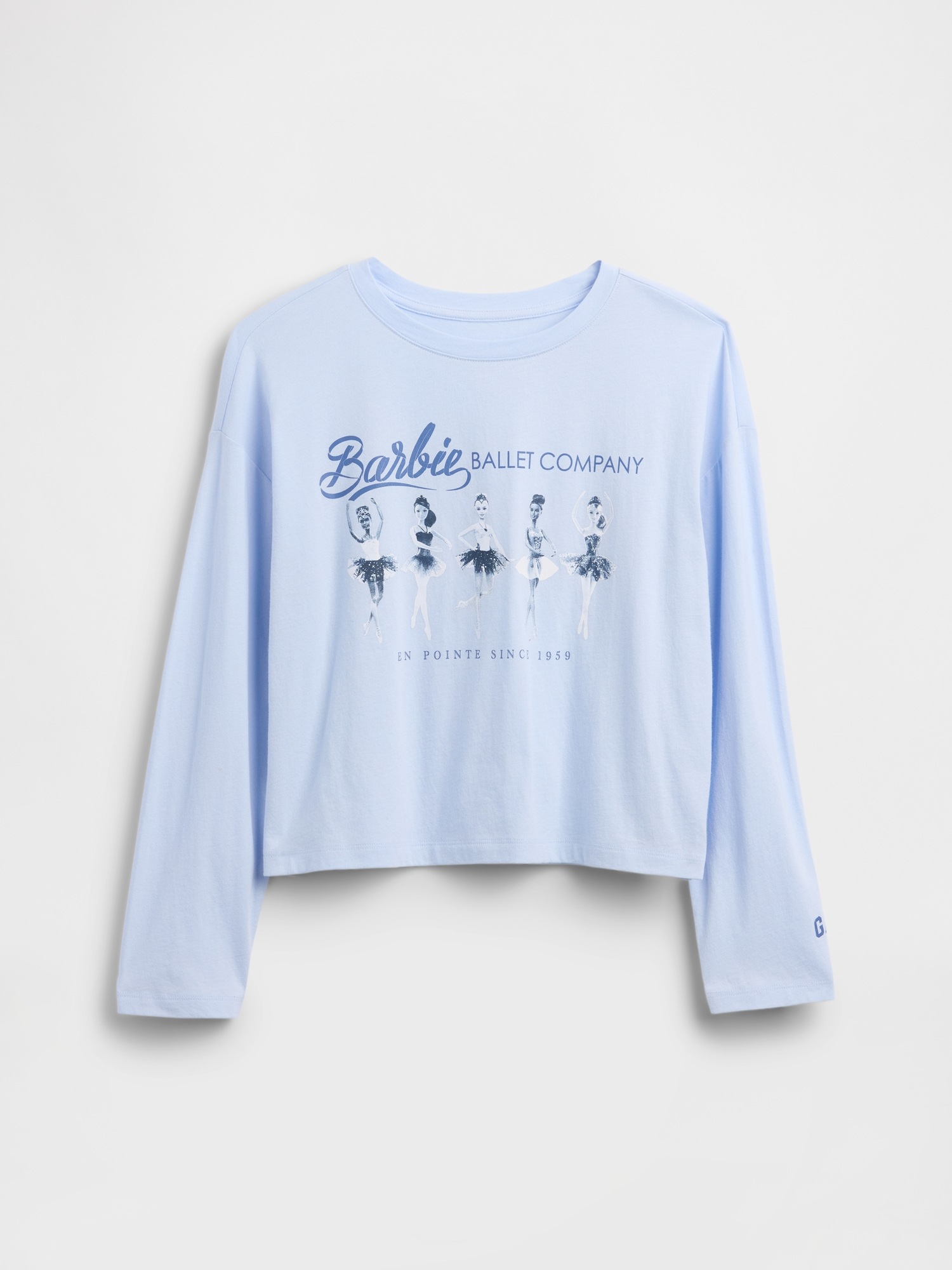 Детская футболка Gap Barbie Oversized Graphic, цвет: Синий — фото 2