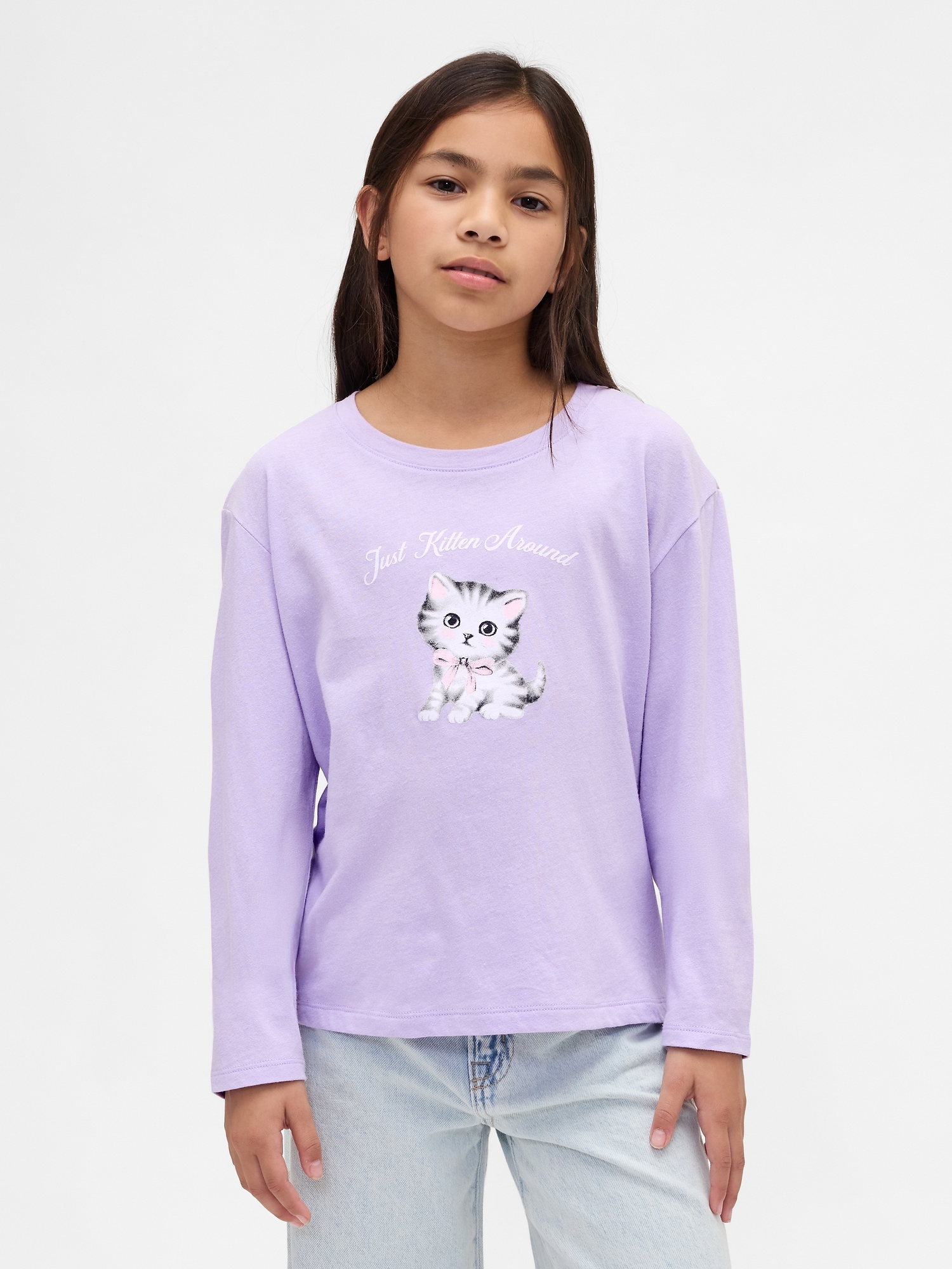 Kids Relaxed Graphic T-Shirt - Purple Lotus