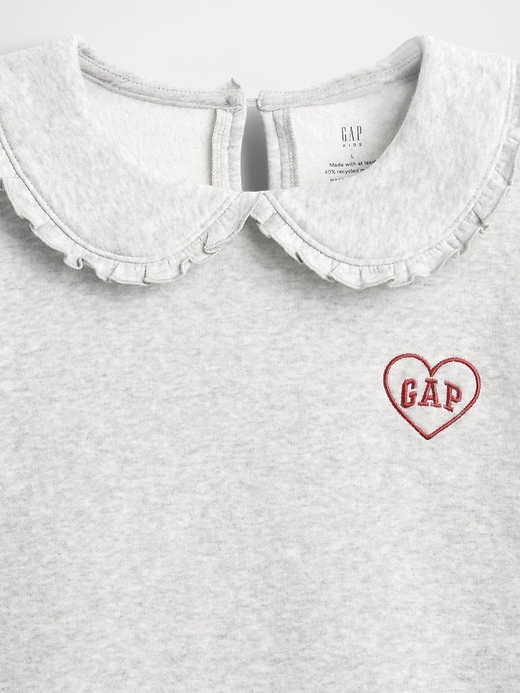 Image number 4 showing, Kids Oversized Ruffle Collar Logo Sweatshirt Dress