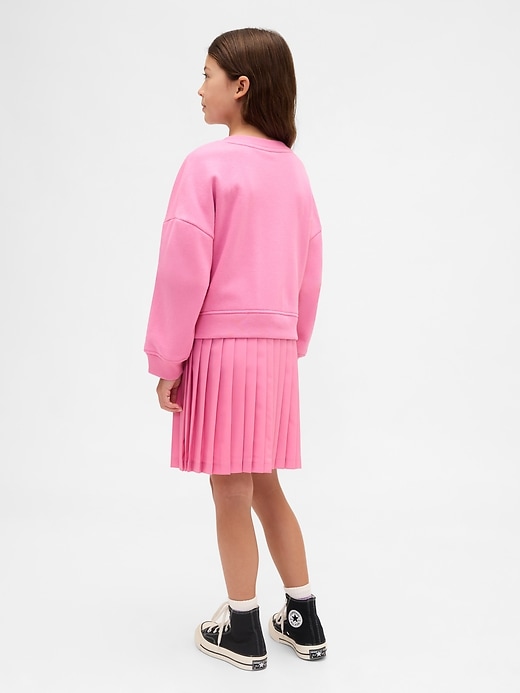 Image number 3 showing, Kids VintageSoft Pleated Sweatshirt Dress