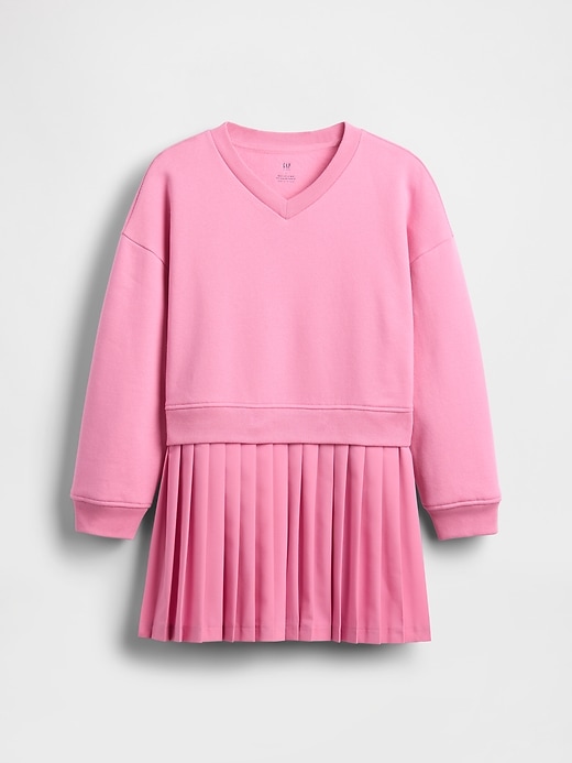 Image number 2 showing, Kids VintageSoft Pleated Sweatshirt Dress