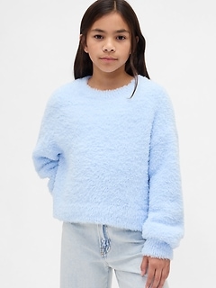 Kids Eyelash Crewneck Sweater