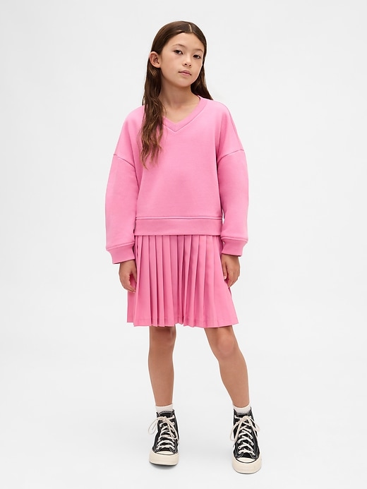 Image number 1 showing, Kids VintageSoft Pleated Sweatshirt Dress