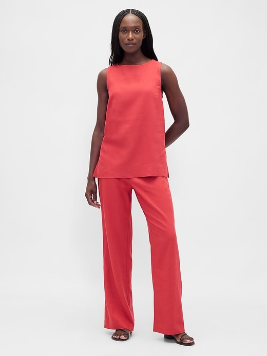 Image number 2 showing, Linen-Blend Shell Tank Top
