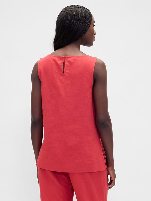 Image number 3 showing, Linen-Blend Shell Tank Top