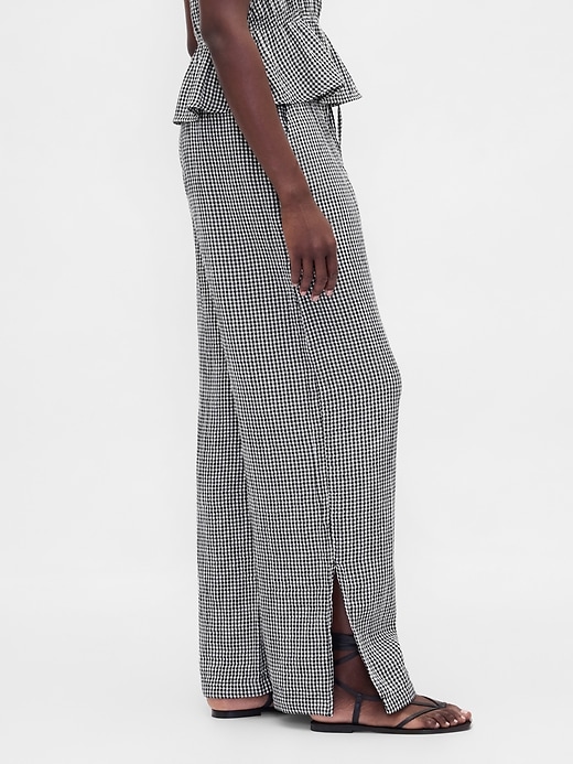 Image number 3 showing, Cotton Gauze Easy Split-Hem Pants