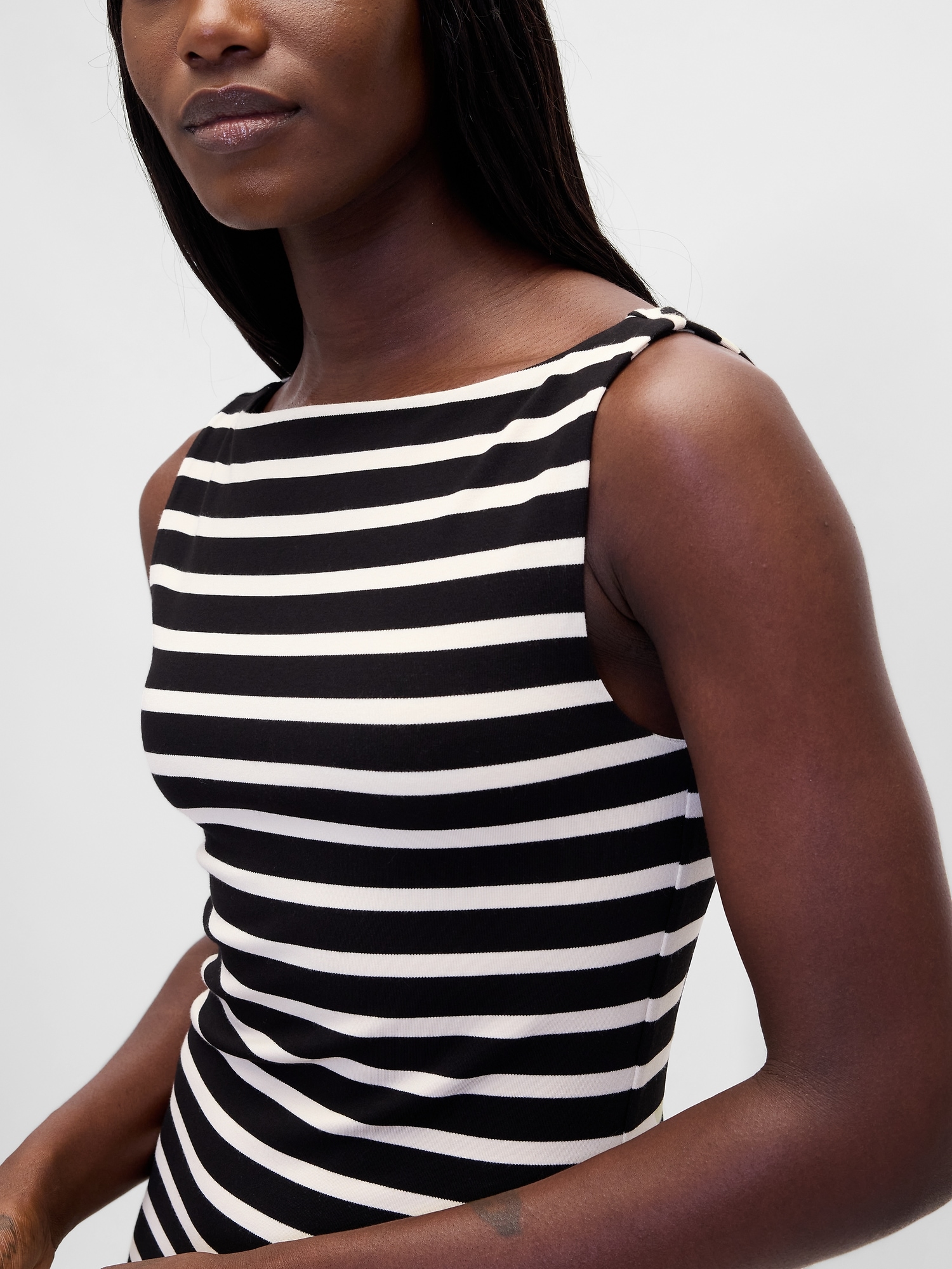 Boatneck Mini Shift Dress